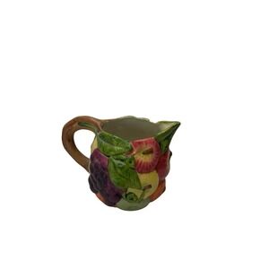 Vintage Fruit Ceramic Pitcher, small